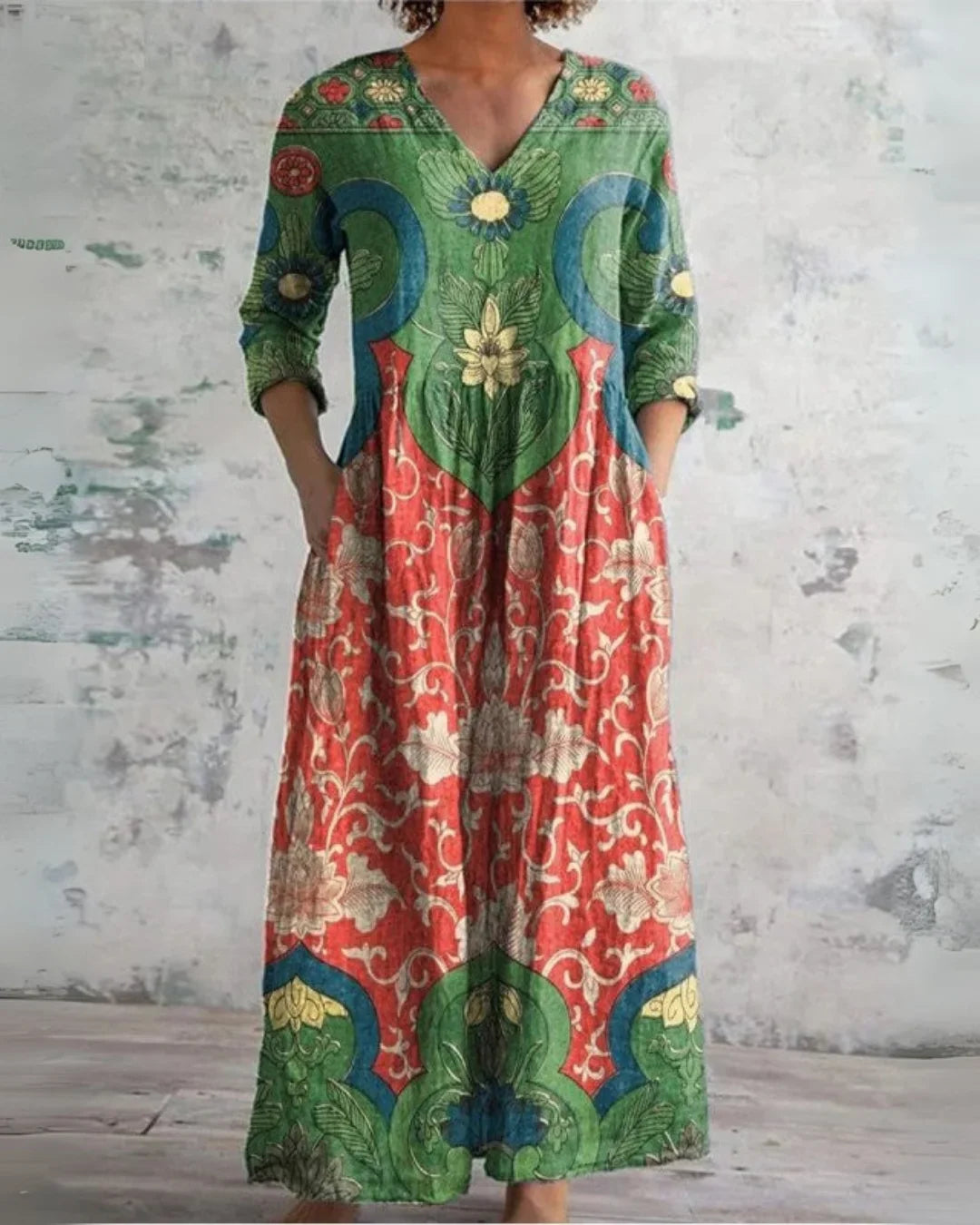C&G™ | Vintage Floral Maxi Dress