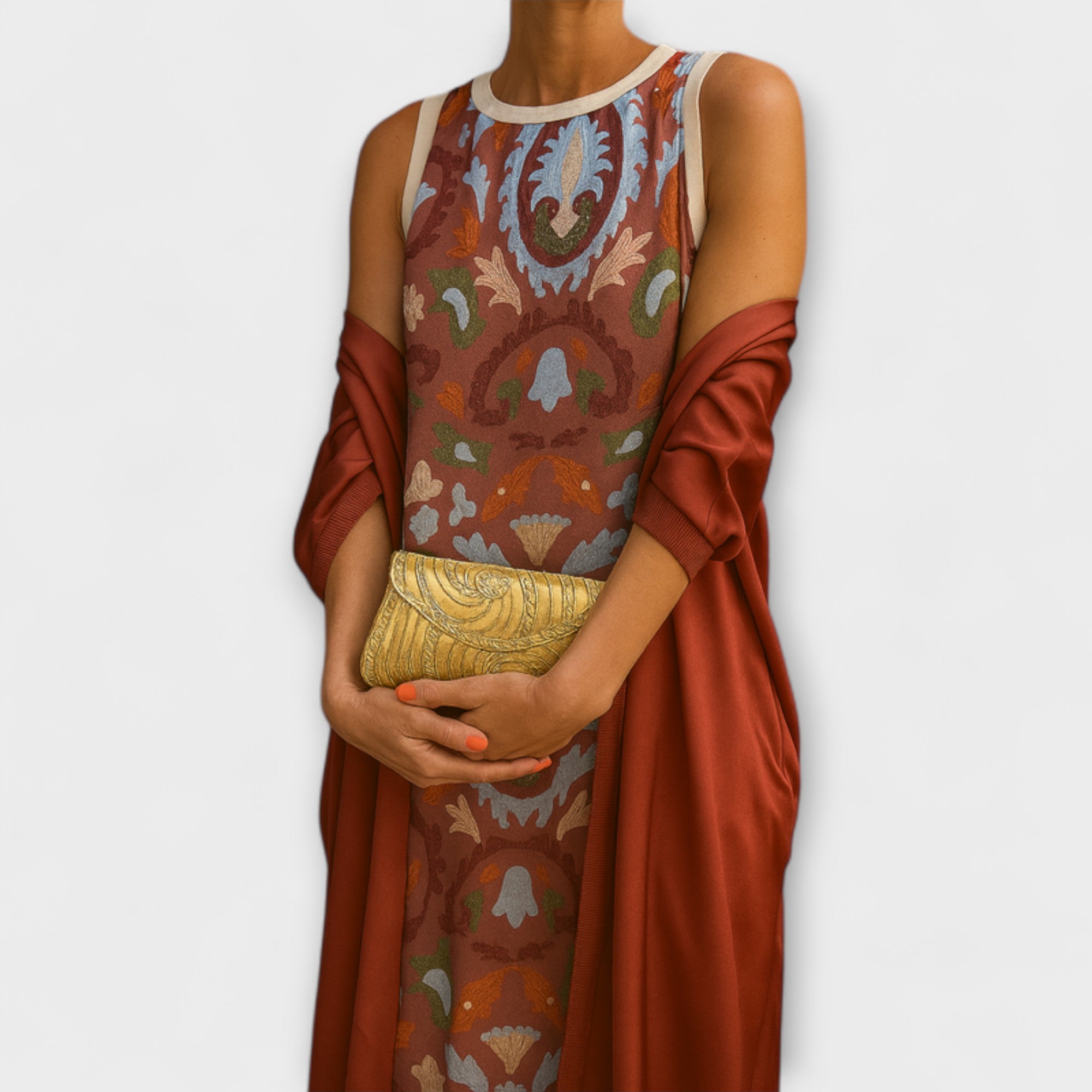 Rafaela – Elegant long dress with matching coat