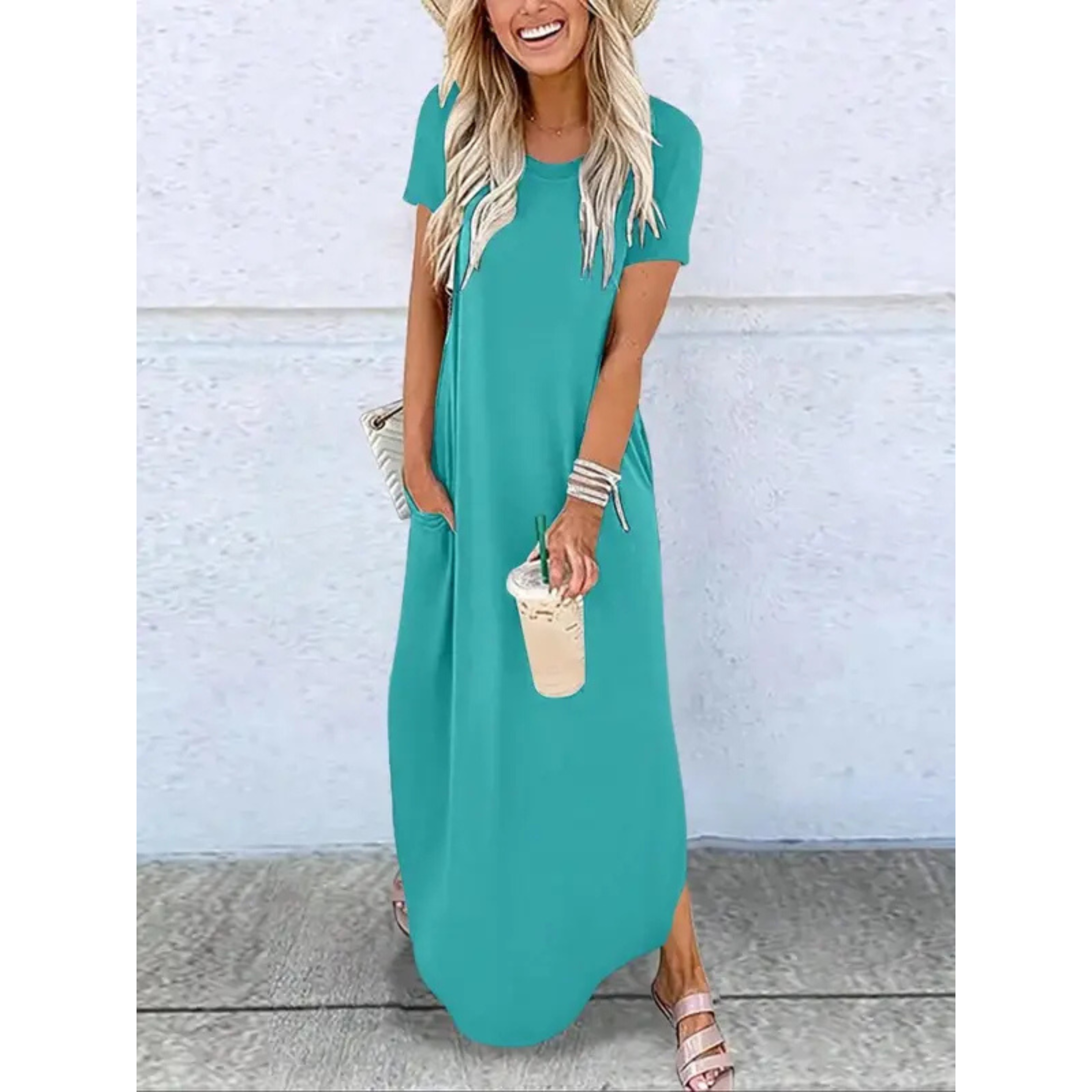Hayden Rena™ – Casual Summer Round Neck Maxi Dress