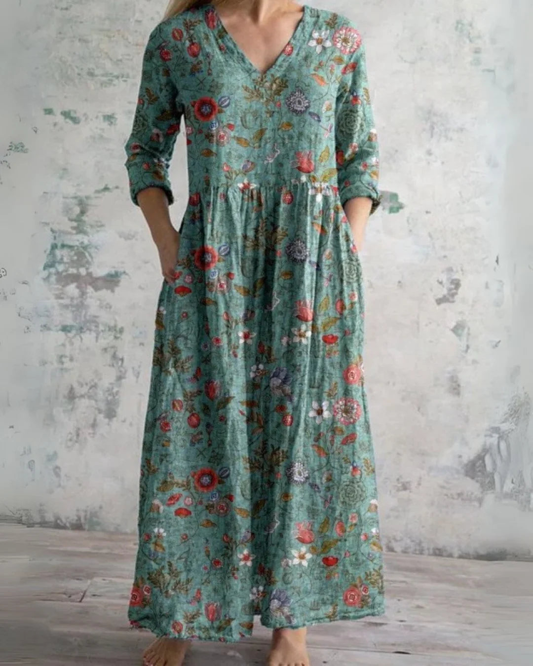 C&G™ | Vintage Floral Maxi Dress