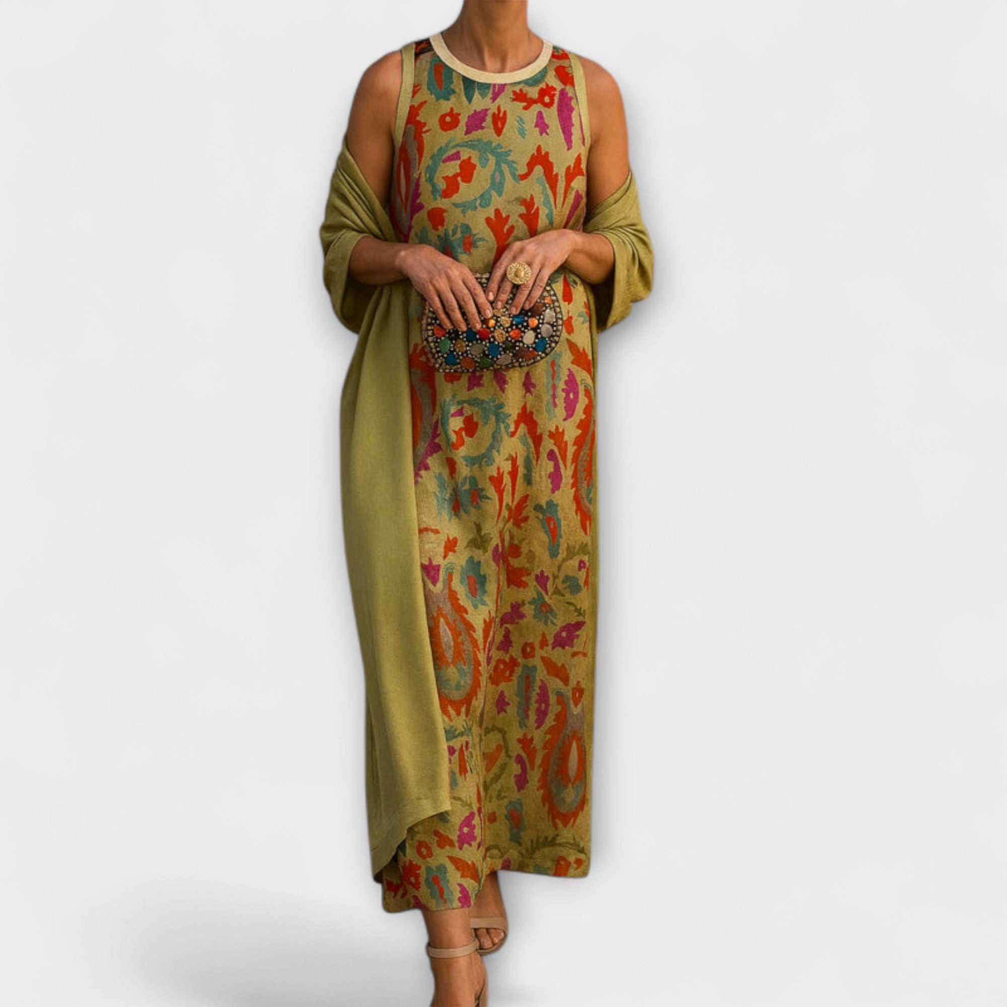 Rafaela – Elegant long dress with matching coat