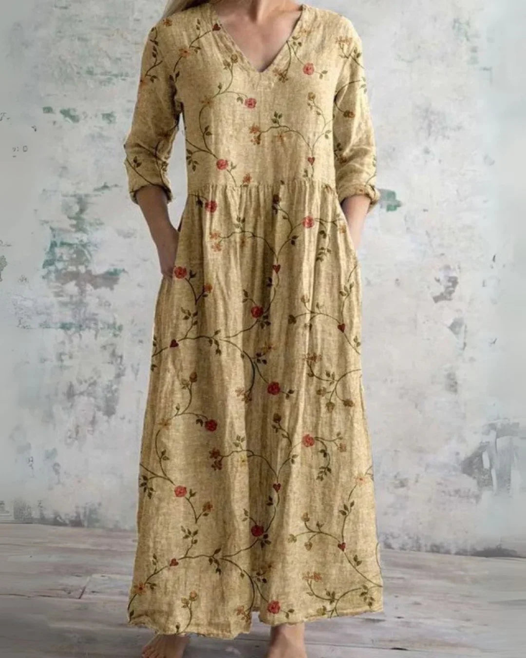 C&G™ | Vintage Floral Maxi Dress