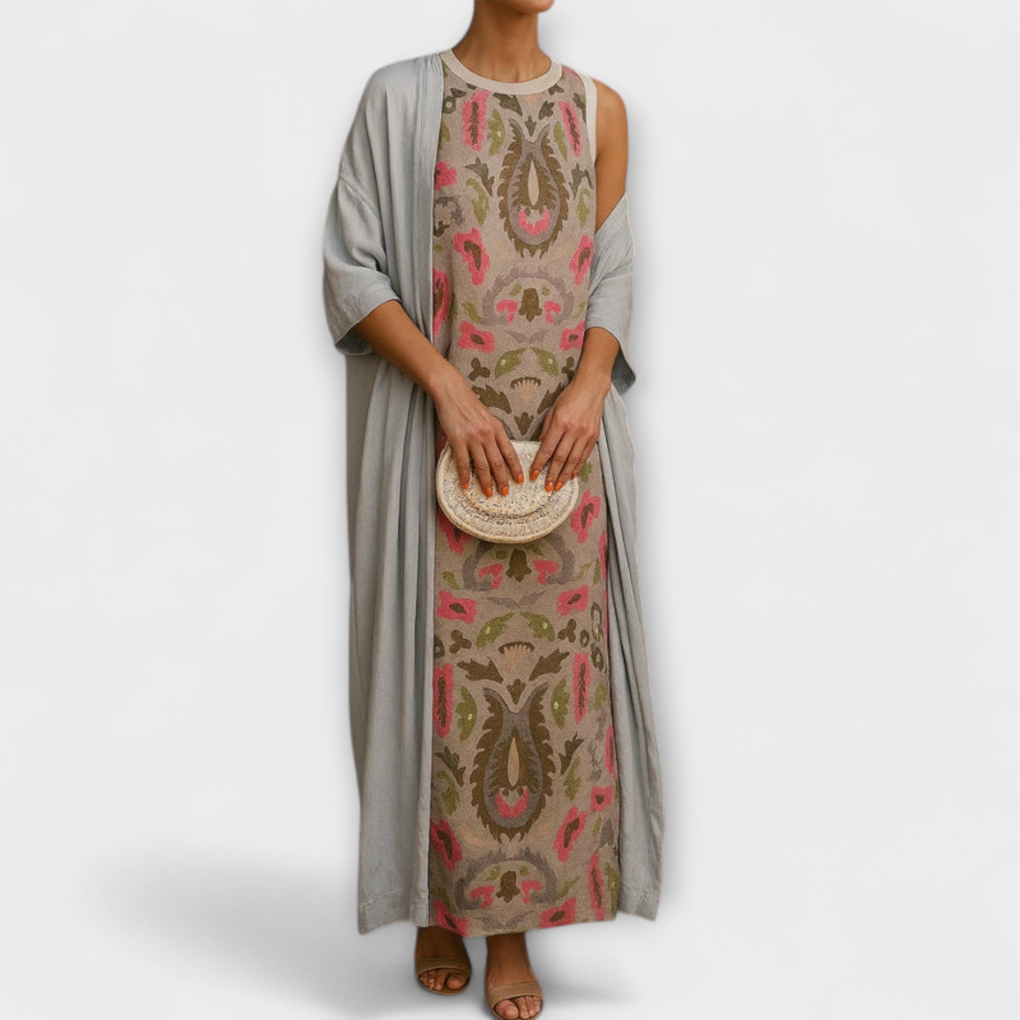 Rafaela – Elegant long dress with matching coat