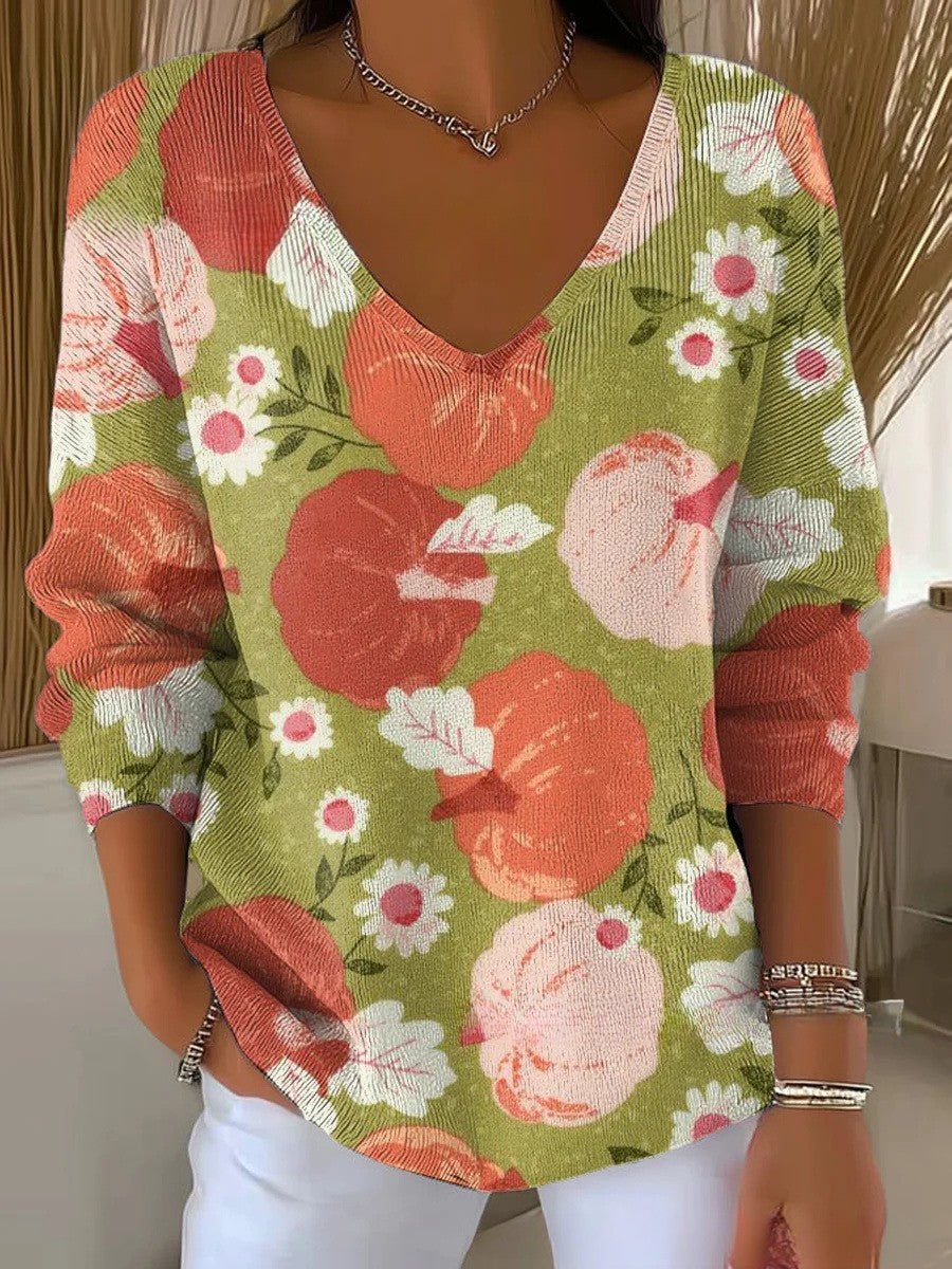 Mary & Anne™ | V-Neck Knit Sweater