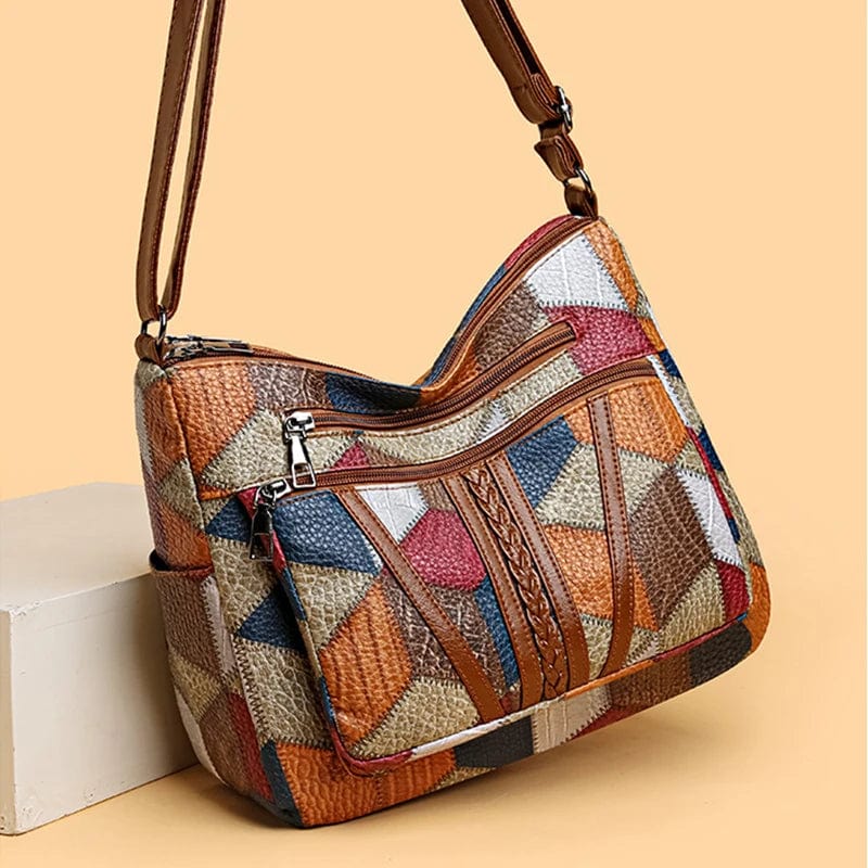 Mary & Anne | Mosaic Leather Handbag