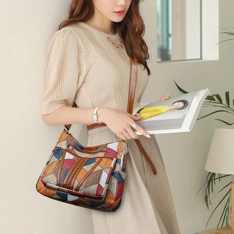 Mary & Anne | Mosaic Leather Handbag