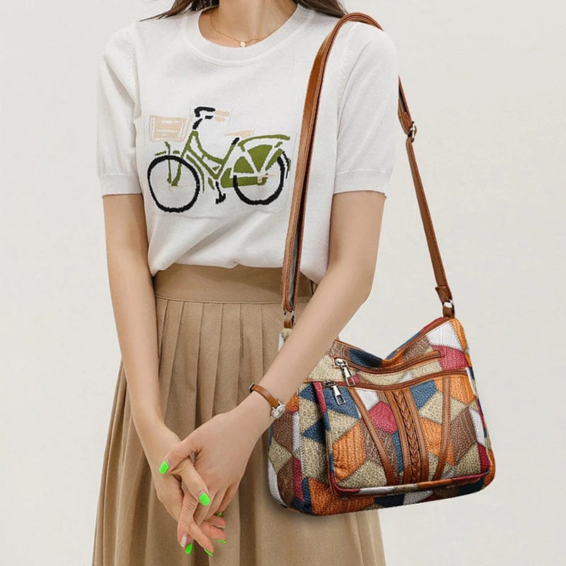 Mary & Anne | Mosaic Leather Handbag