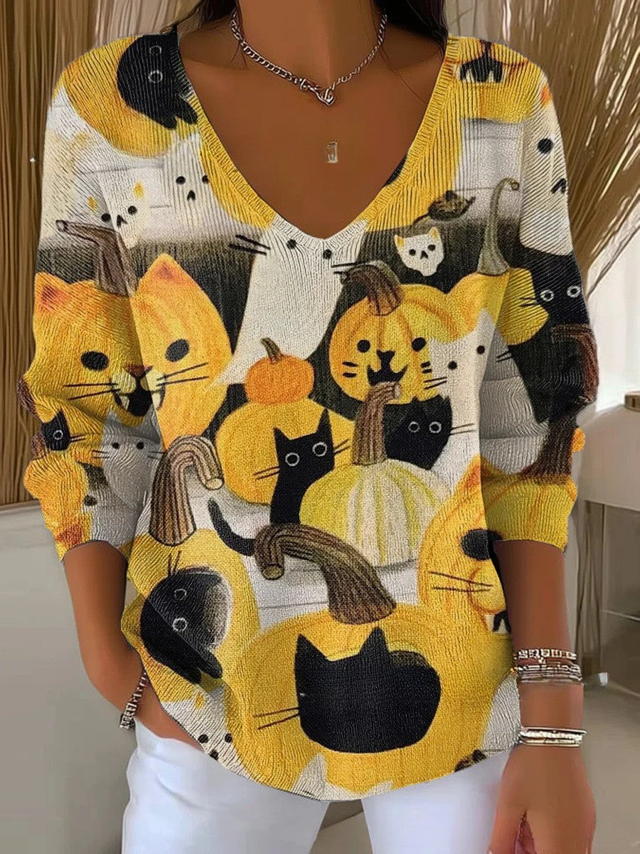 Mary & Anne™ | V-Neck Knit Sweater