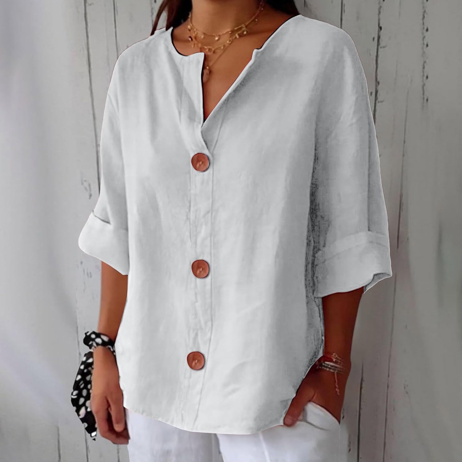Clara™ Casual Linen Blouse