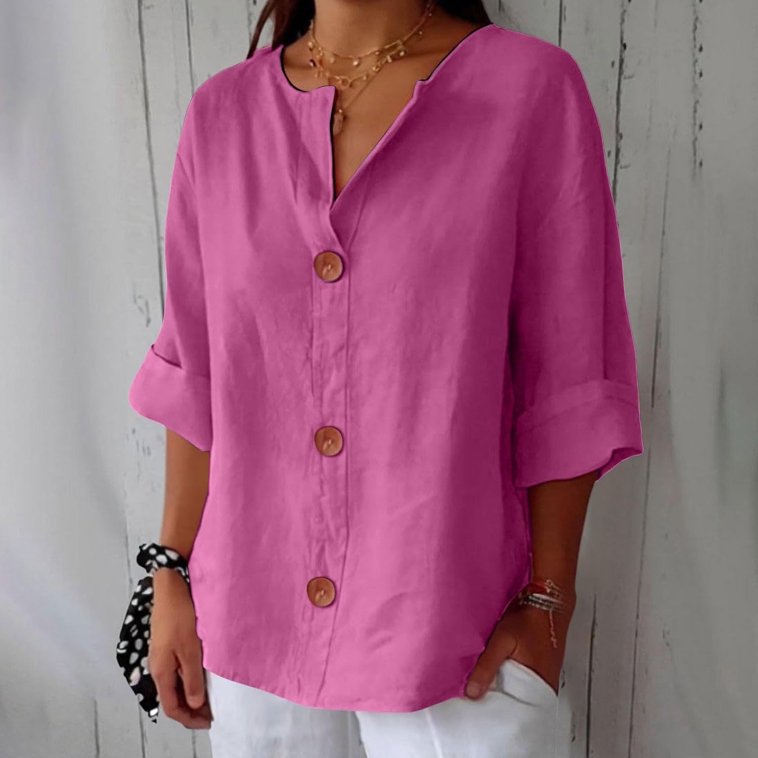Clara™ Casual Linen Blouse