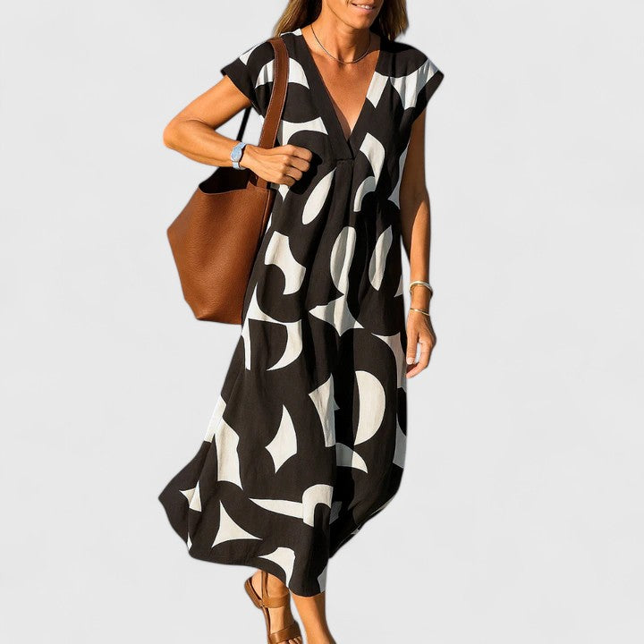 Hayden Koralia | Sophisticated V-Neck Dress