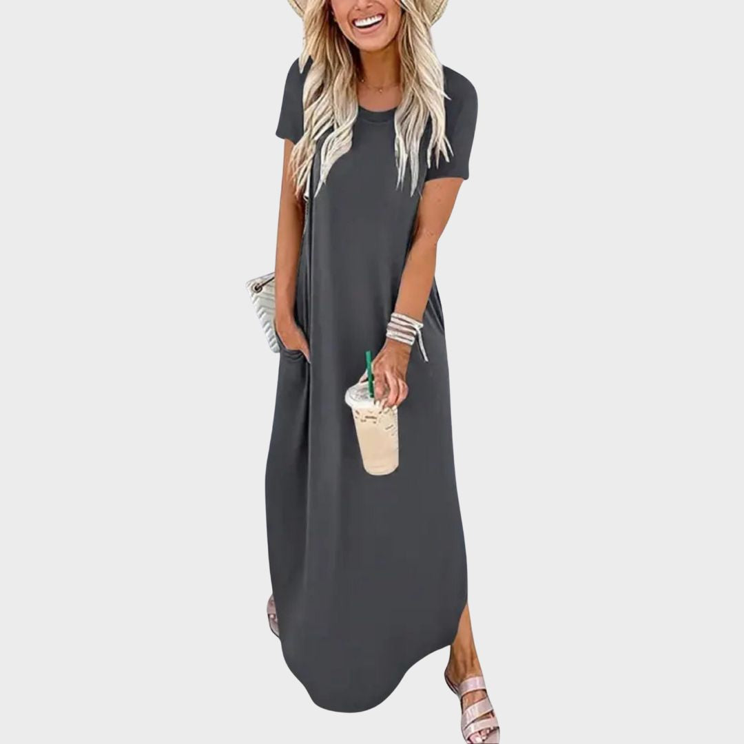 Hayden Rena™ – Casual Summer Round Neck Maxi Dress