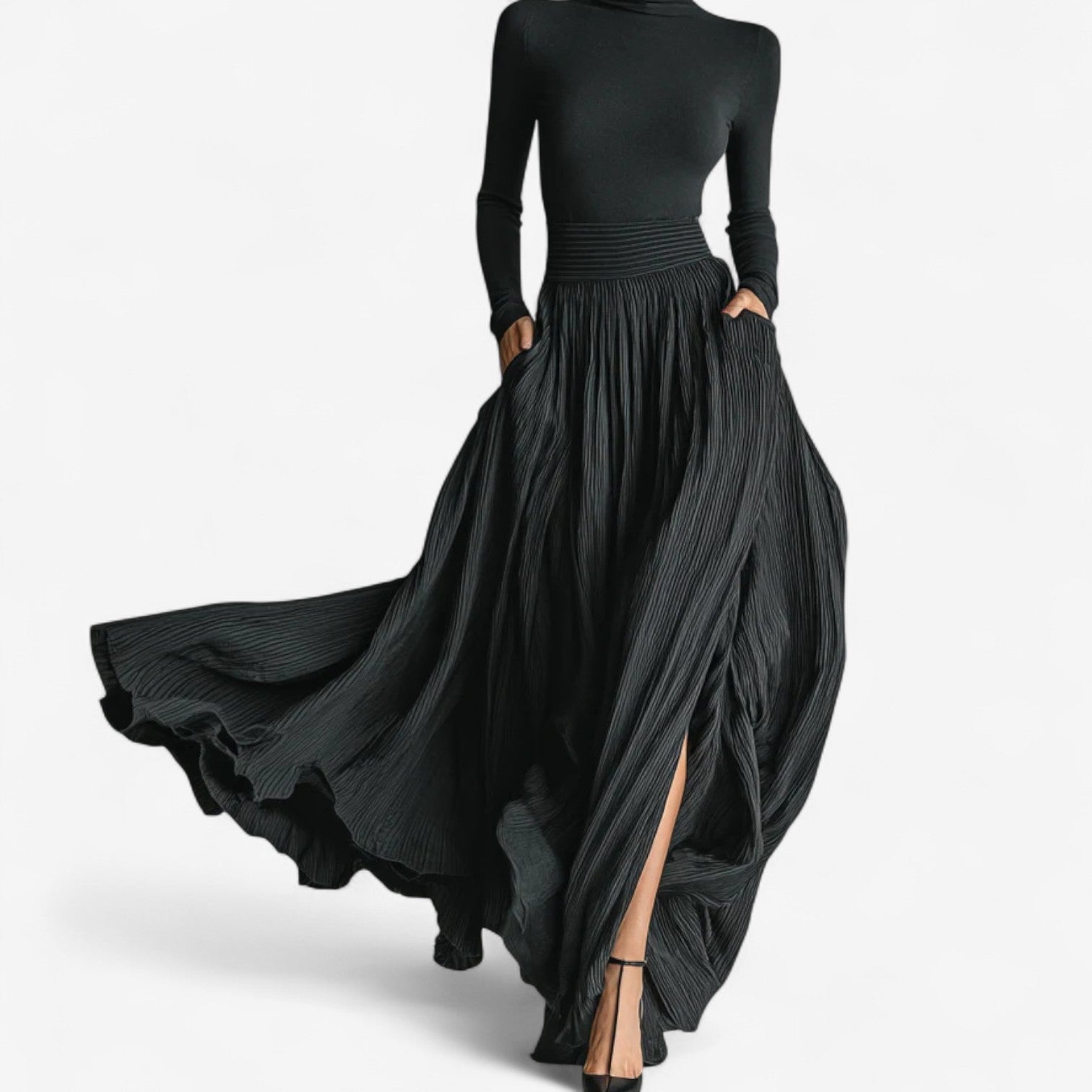 Hayden Aline™ | High Waist Maxi Skirt Plus Shirt
